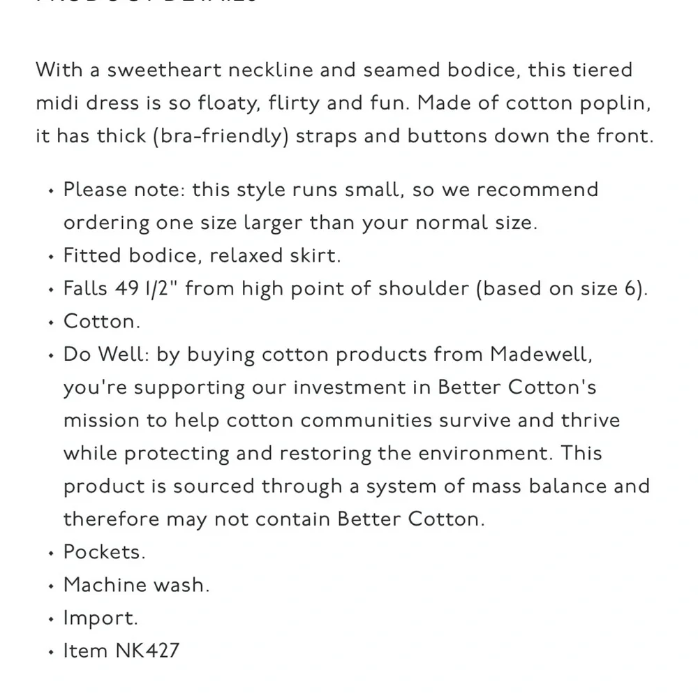 Madewell Button Front Tiered Midi Dress - Picture 6 of 8